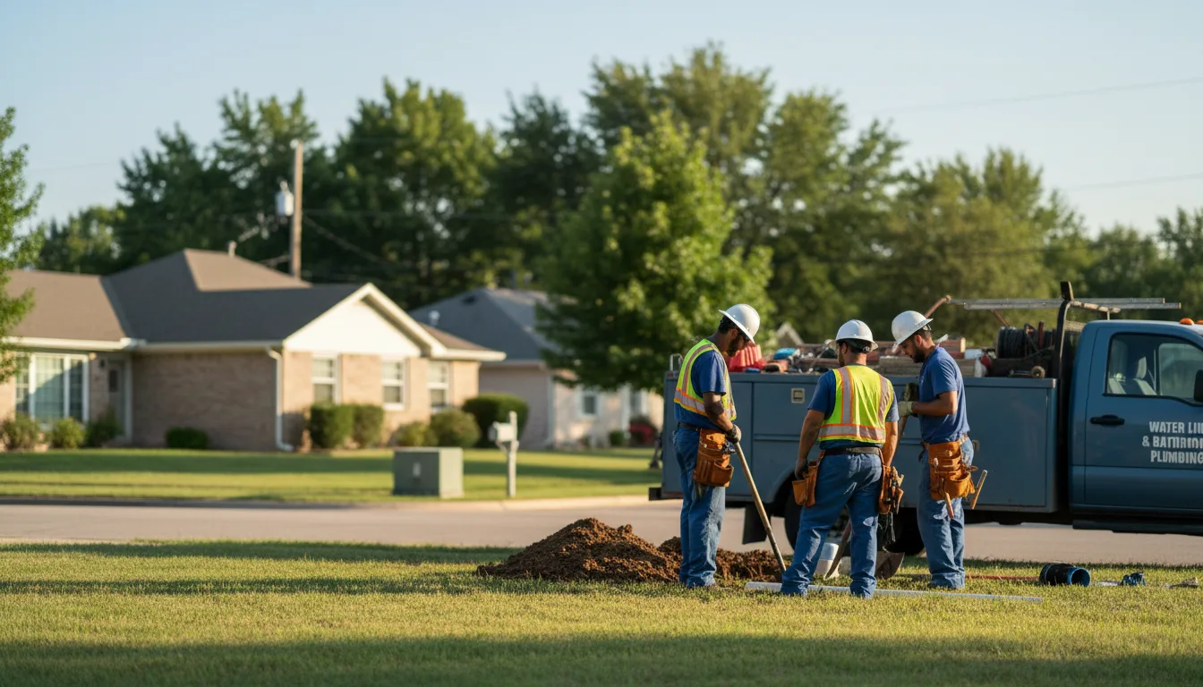 Residential water line and bathroom plumbing service in Spottsville, KY